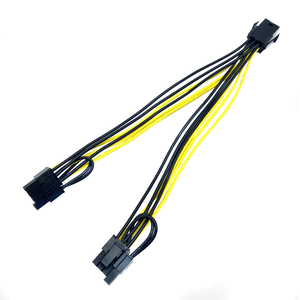 كابل تمديد PVC 6P إلى ثنائي كابل الموصل 8P