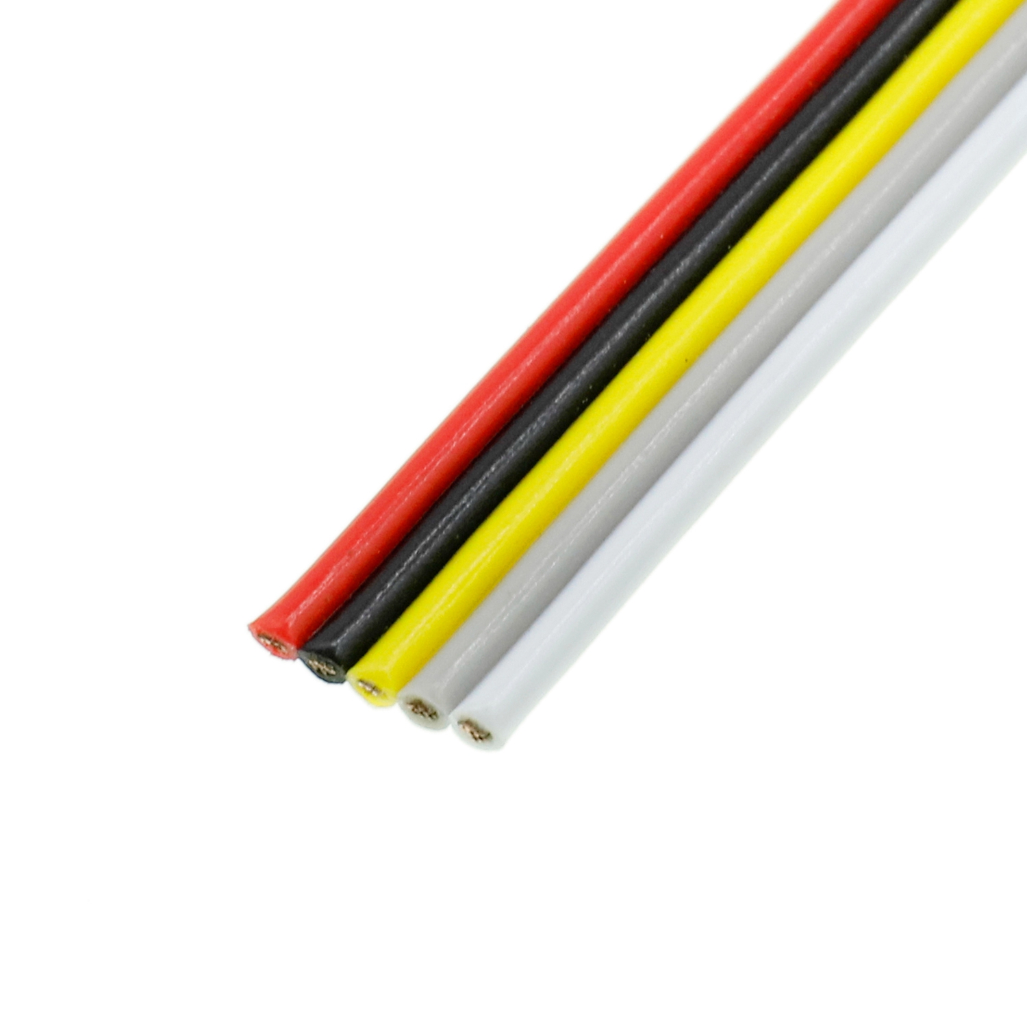 كابل الشريط المسطح PVC تخصيص إضاءة UL1571 24AWG 5Core
